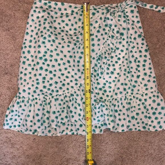 Rebecca Taylor Emerald Daisy Faux Wrap Skirt, Size 8, MSRP $295 - Picture 12 of 12